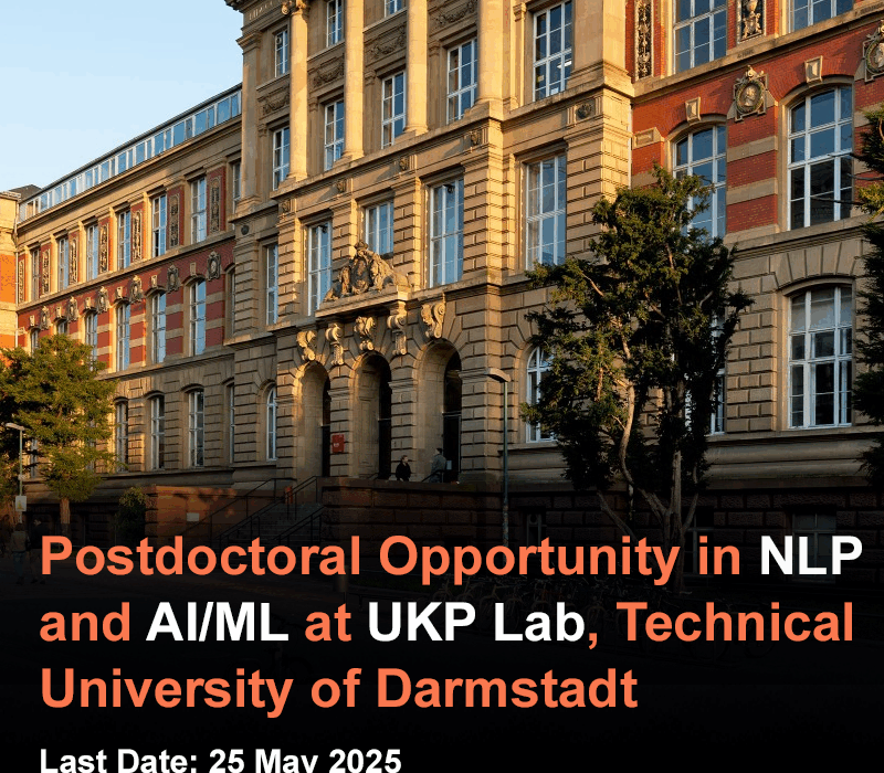Postdoctoral Opportunity in NLP and AI/ML at UKP Lab, Technical University of Darmstadt